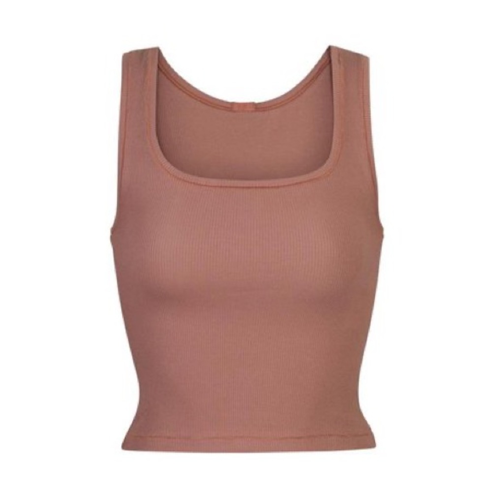 Skims Cotton Rib Tank Rose Clay
